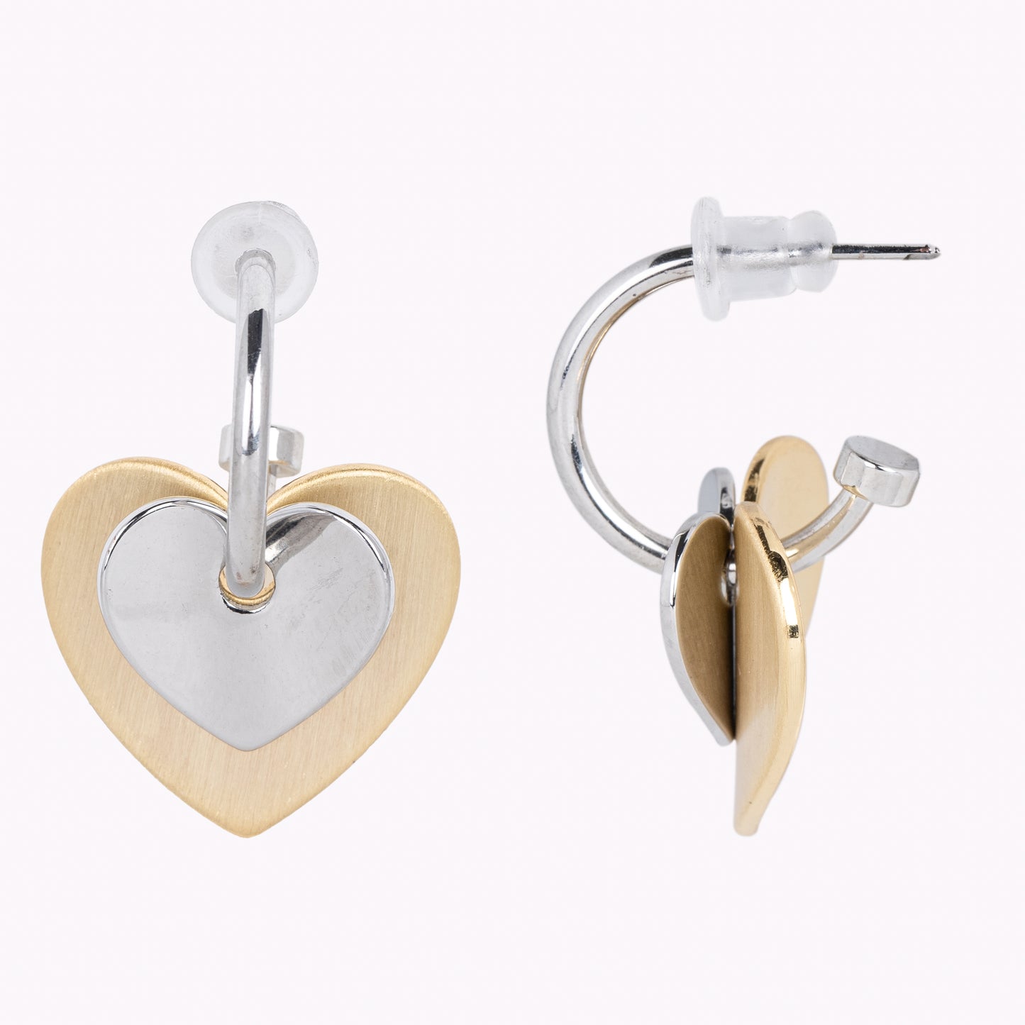 Twin Colour Heart Pair Earrings
