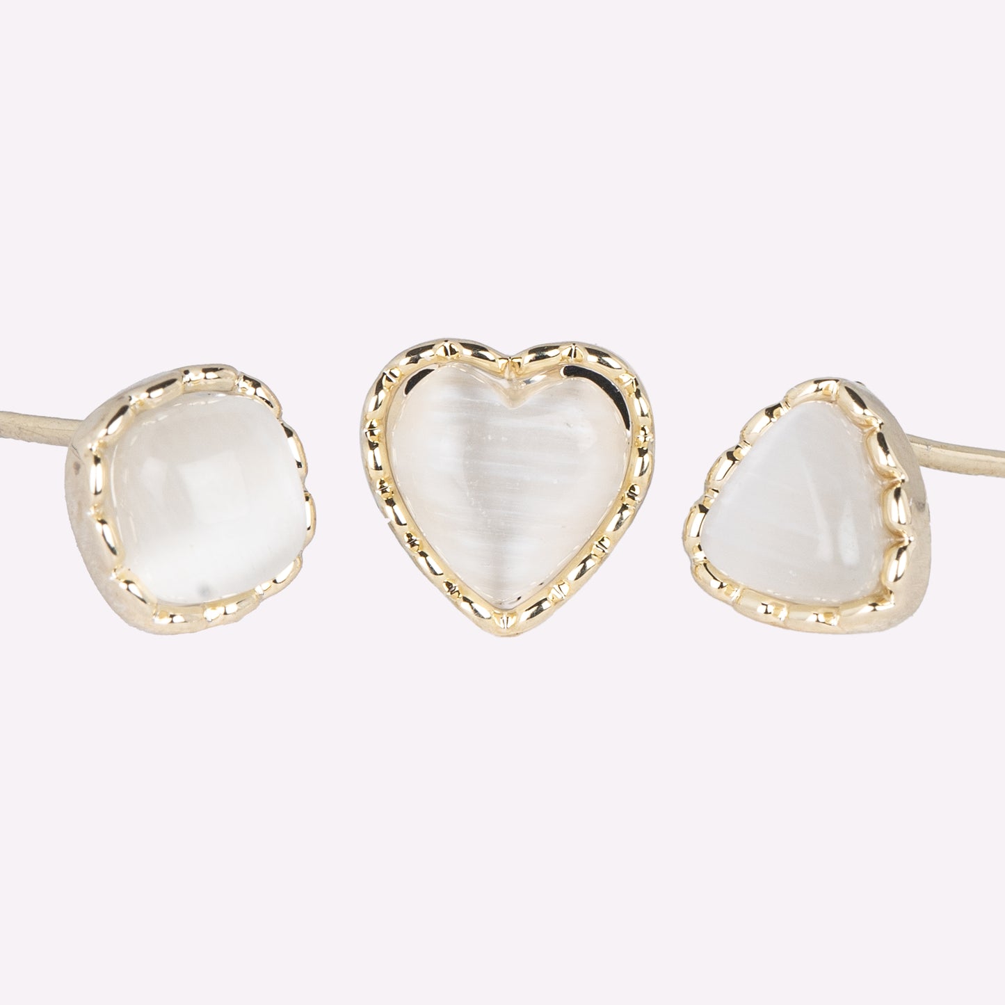 Set of 3 Pair Different Design Opal Earrings