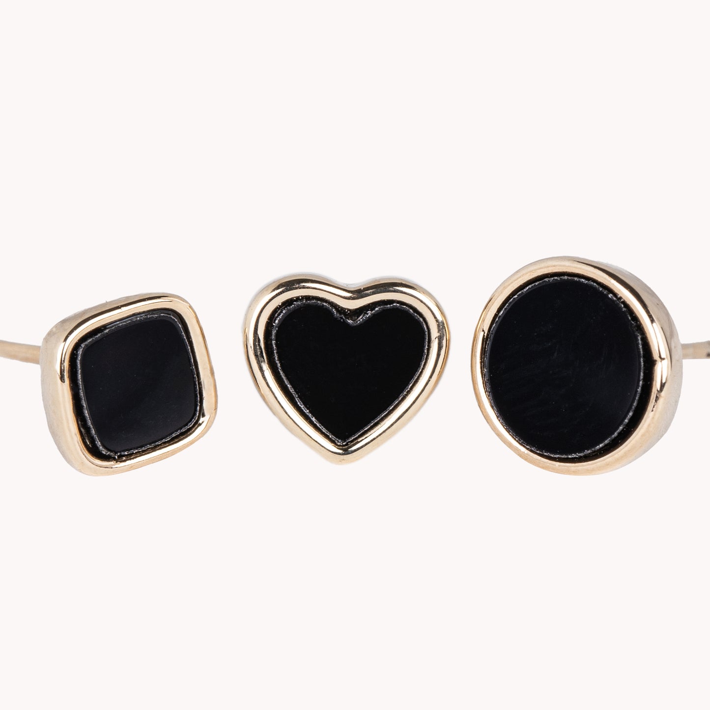 Set of Three Pair Enamel Earrings