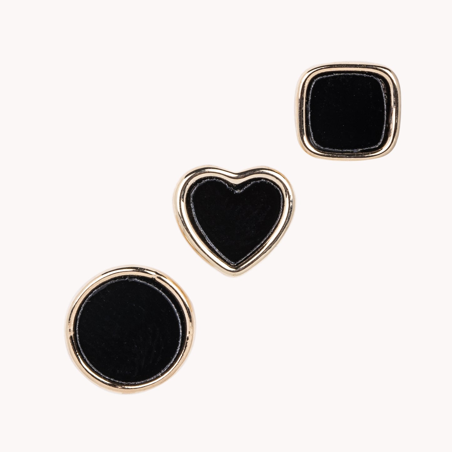 Set of Three Pair Enamel Earrings