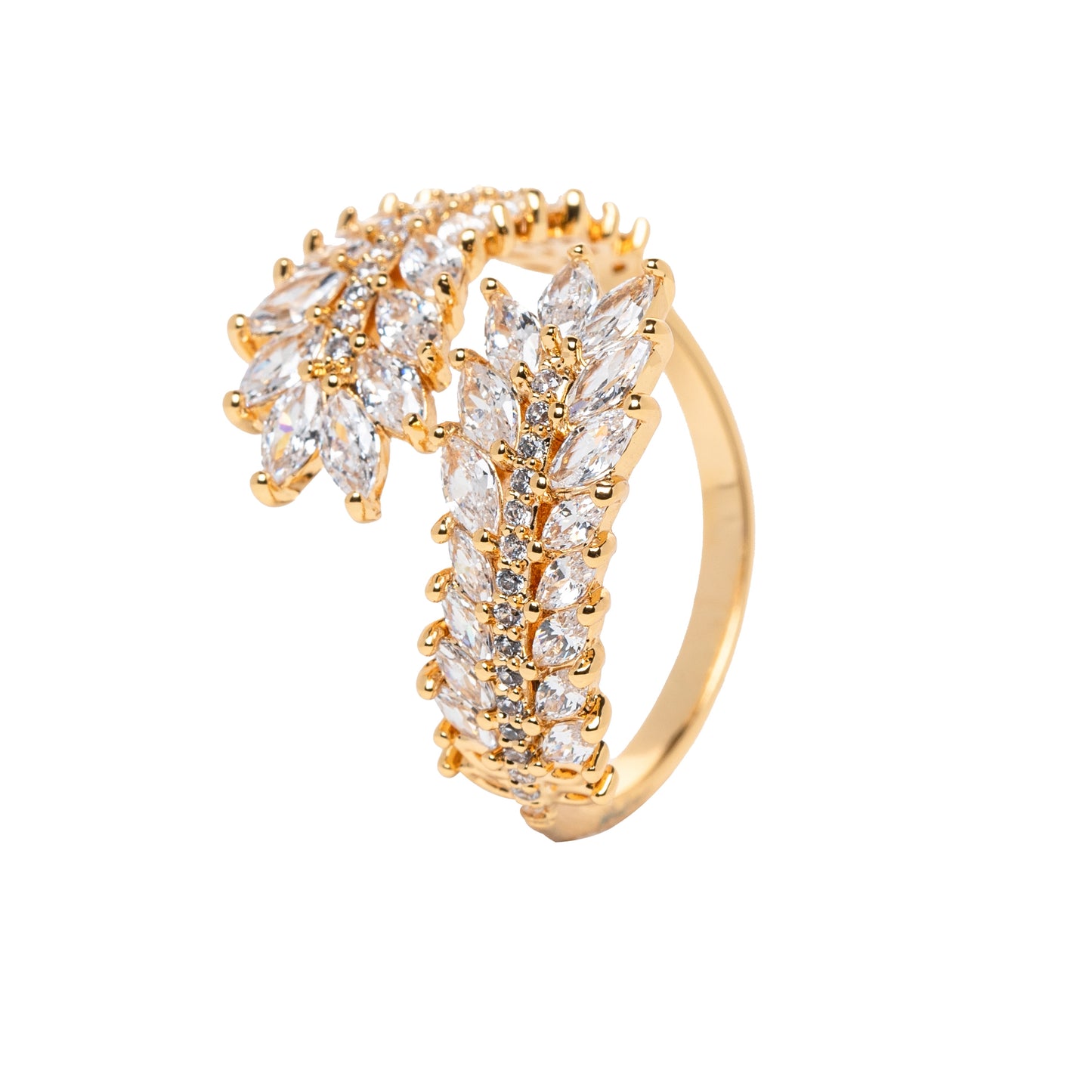 Vine Marquise & Stone Ring