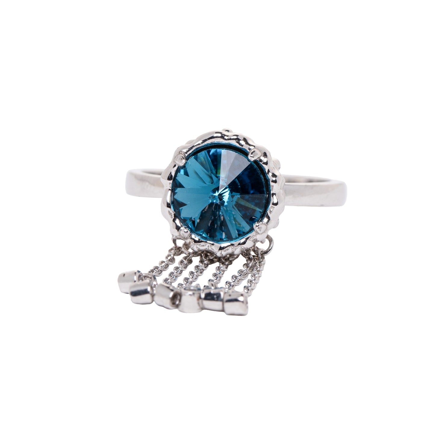 Blue Stone & Chains Ring