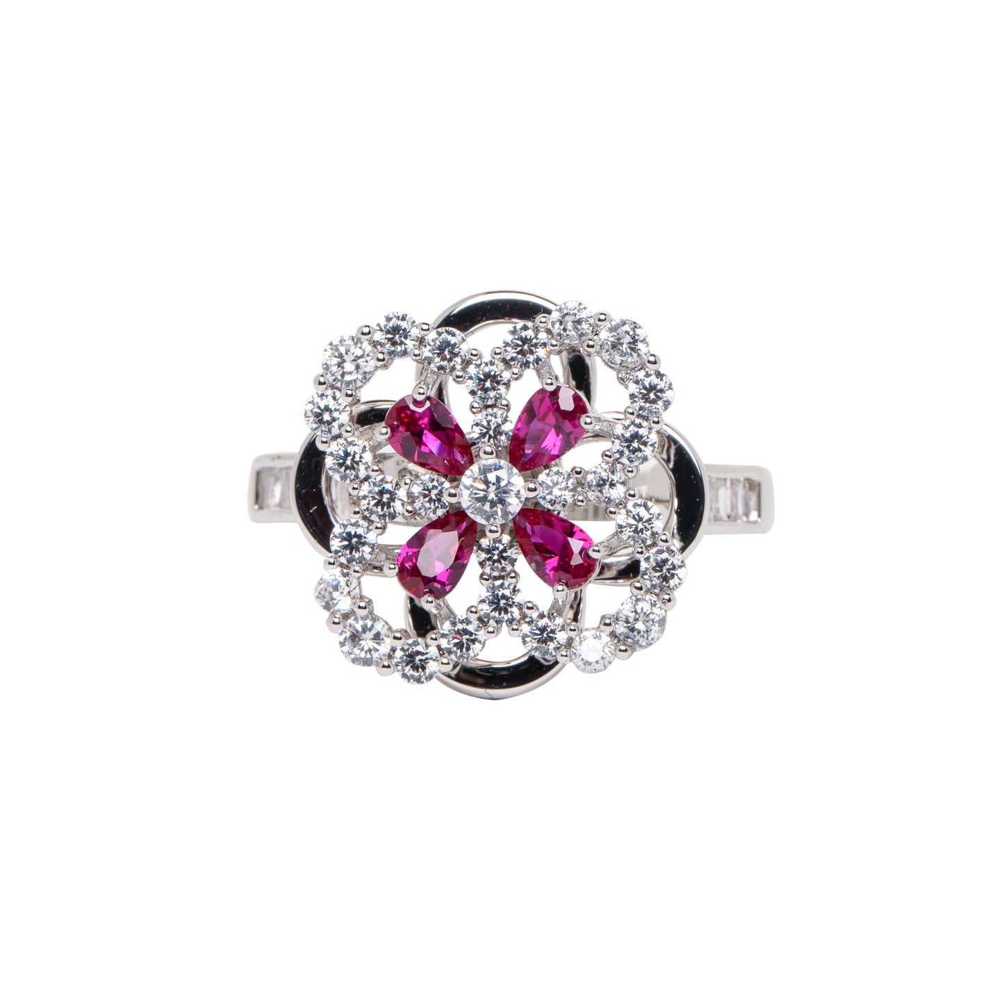 Ruby & Flower Ring