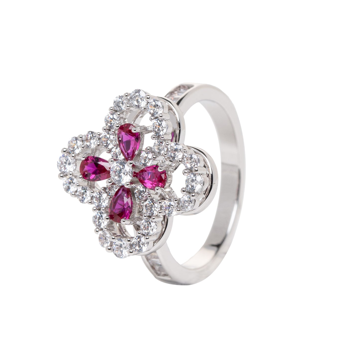 Ruby & Flower Ring
