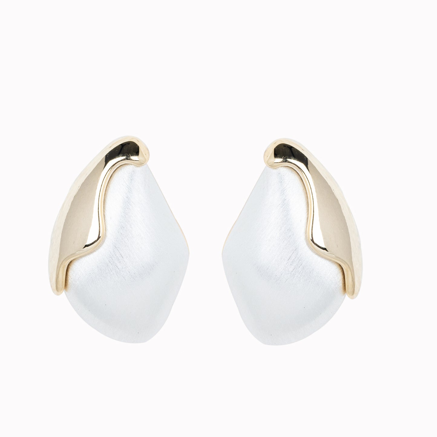 White Stone Semi-Outline with Gold Border
