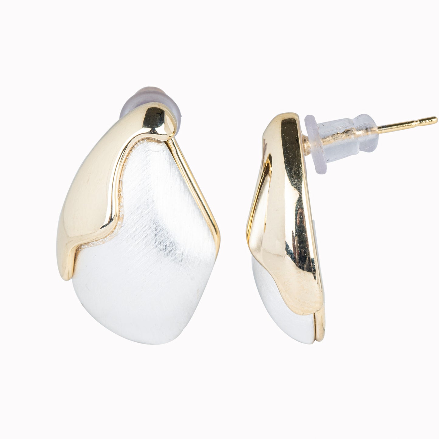 White Stone Semi-Outline with Gold Border