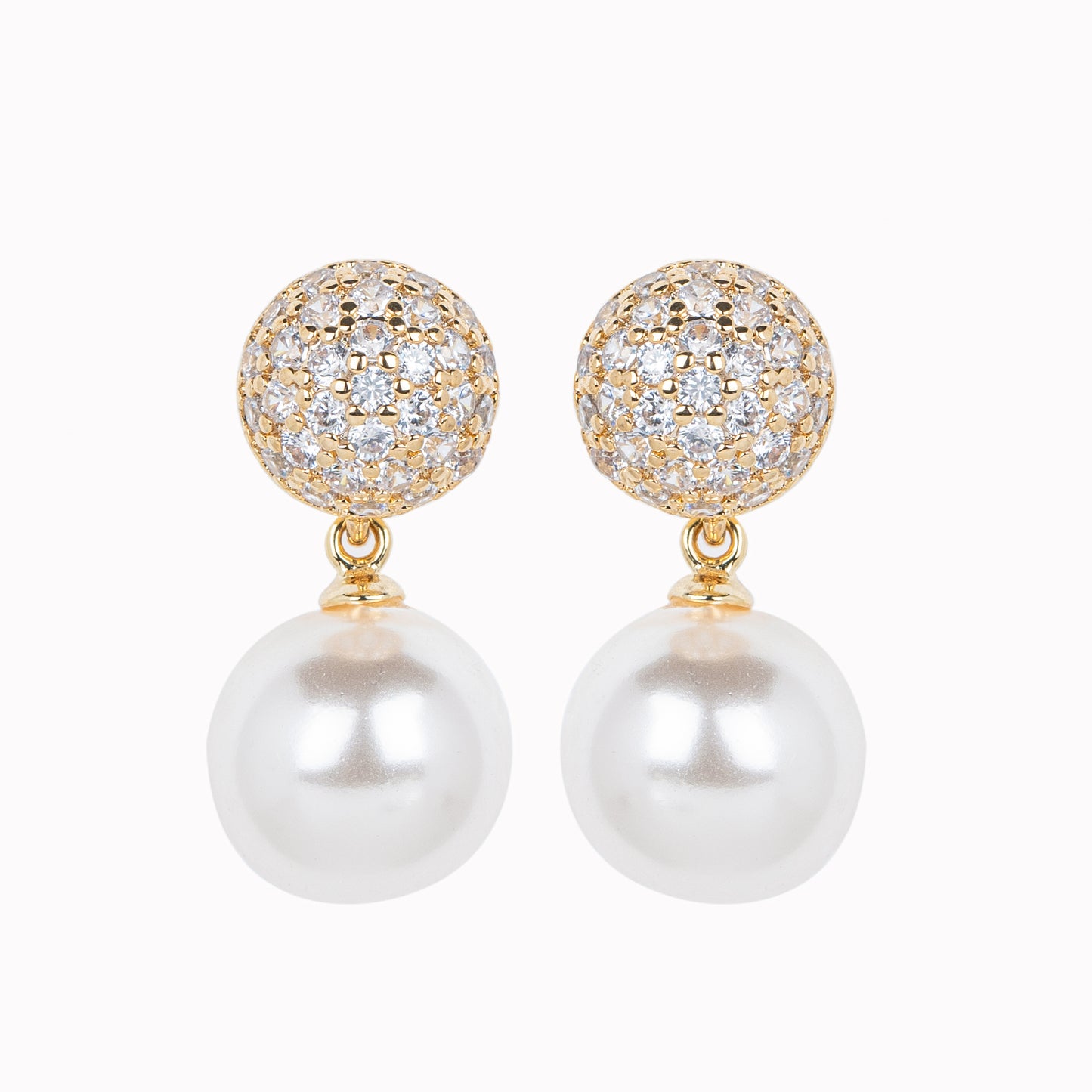 White Pearl Drop with Stone Tops