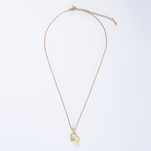 Luck Over Heart Pendant with Chain