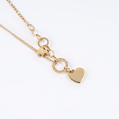 Chain with a Small Circle, a Tiny Heart and an Elephant