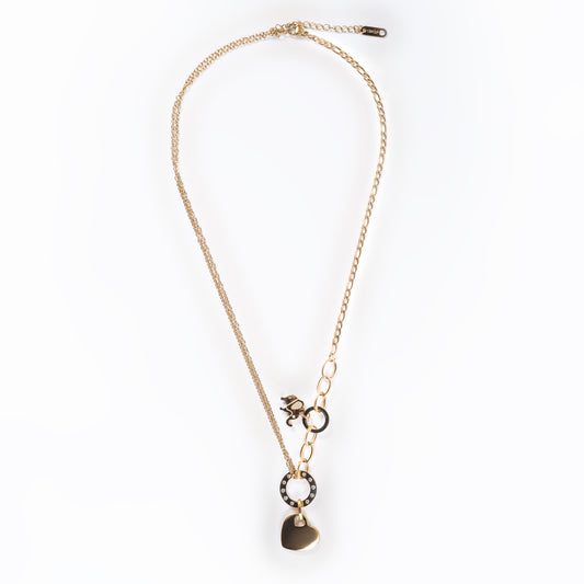 Chain with a Small Circle, a Tiny Heart and an Elephant