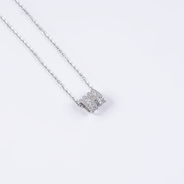 Double Ring pendant in Stone in a Chain