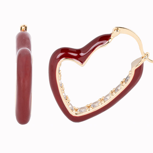 Vine Heart Shaped Hoops