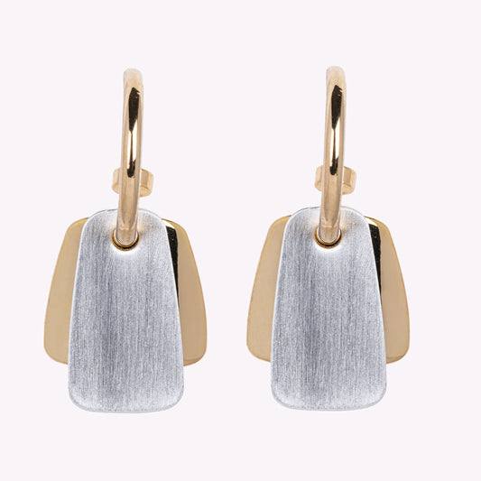 Gold and Silver Tone Hanging Earrings