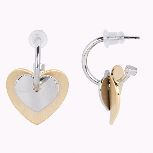 Twin Colour Heart Pair Earrings