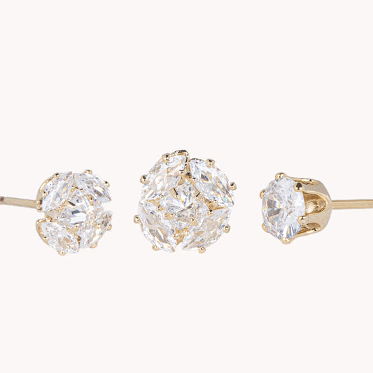 Set of Three Pair Stone Earrings