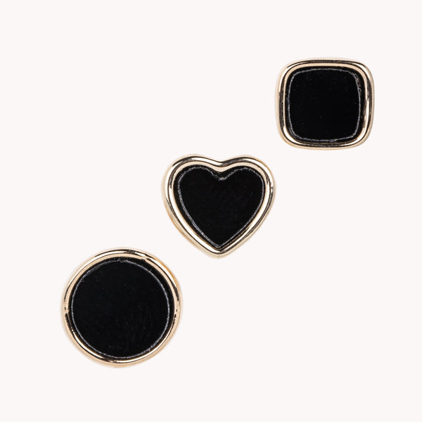 Set of Three Pair Enamel Earrings