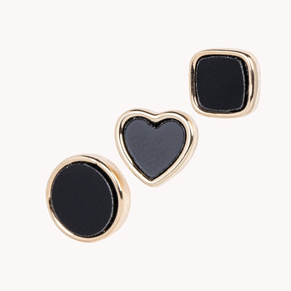 Set of Three Pair Enamel Earrings