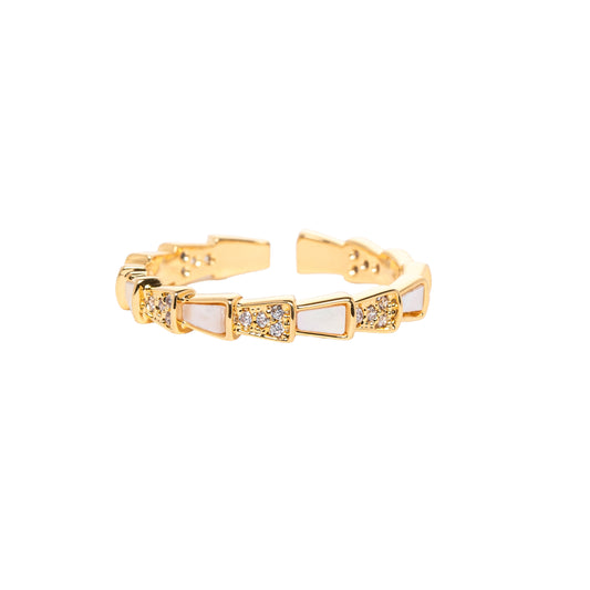 Stone & Enamel Ring
