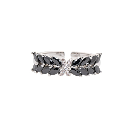 Black Leaves Ring