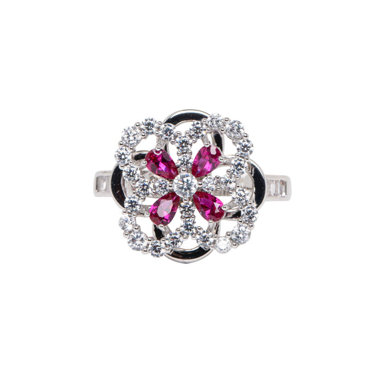 Ruby & Flower Ring
