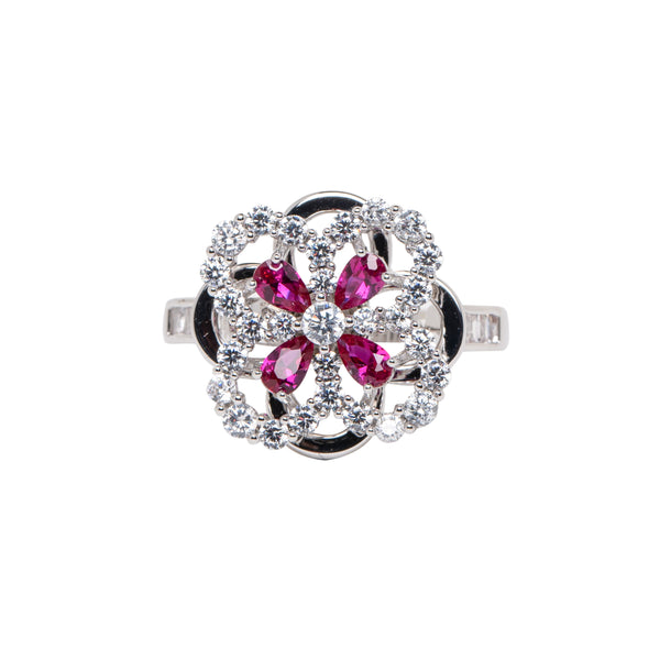 Ruby & Flower Ring