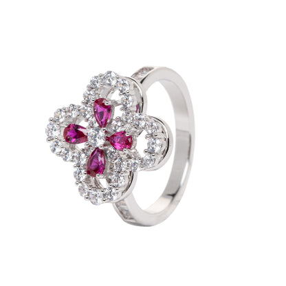 Ruby & Flower Ring
