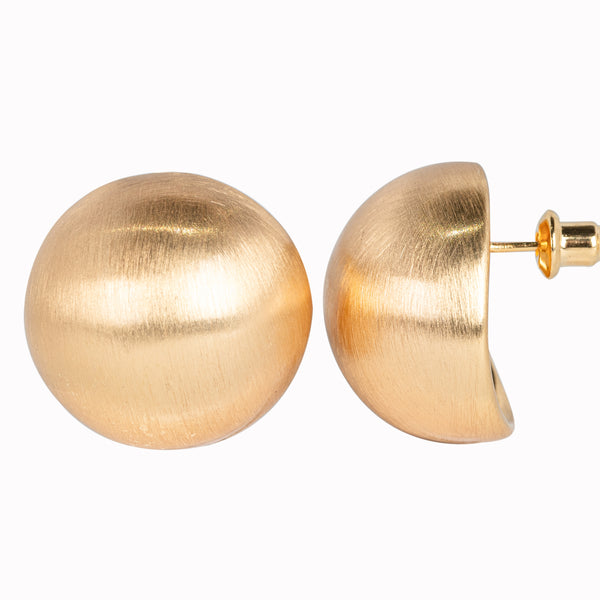 Soft Gold Button Earrings