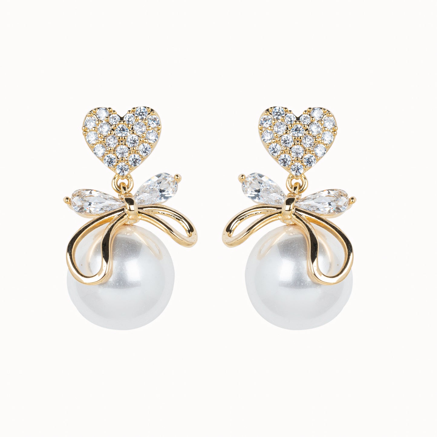 Pearl & Bow Earrings