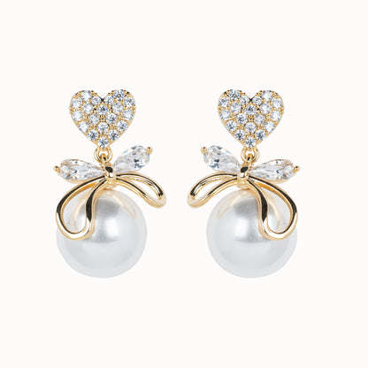 Pearl & Bow Earrings