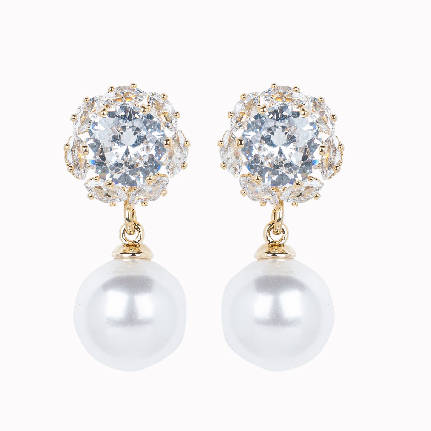 White Pearl Drop with Marquise