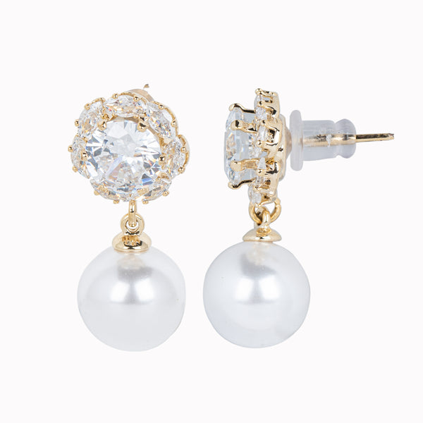 White Pearl Drop with Marquise